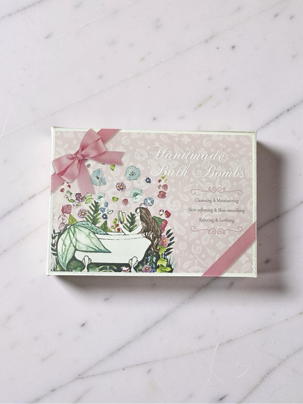 7 Piece Handmade Bath Bombs Gift Box - Pink BT20
